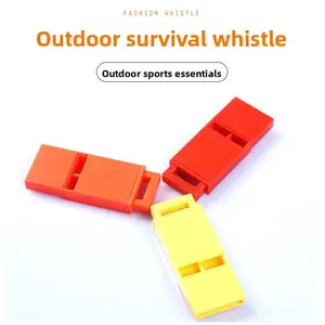 Plastic outdoor first aid whistle, plastic flat whistle, life-saving whistle, high decibel whistle, non-nuclear whistle