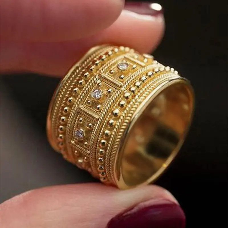 Artificial Zircon Decorated Luxury Ring, Elegant Rhinestone Ring, Rhinestone Decor Ring, Fashion Accessories for Women, Trendy All-match & Exquisite Jewelry for Birthday Gift, Copper Inlaid Zircon, Artificial Zircon Rings