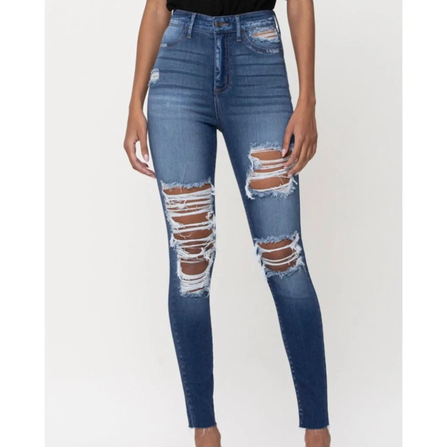 Travis High Rise Skinny Jeans (Medium Denim) Travis High Rise Skinny Jeans (Medium Denim)