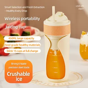 Home Multifunctional Portable Juice Cup, 2 in 1 Sport Large Capacity Fruit and Vegetable Cup Outdoor Juicer Juice Cup for Shakes and Smoothies, Fruits and Vegetables