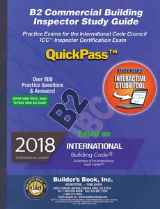 B2 Commercial Building Inspector Based On 2018 IBC QuickPass Study Tool Book with Online Interactive Software