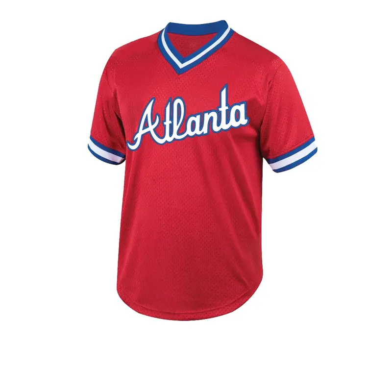 Men's Letter Patched Baseball Jersey, Stylish Jersey, Casual Loose Red Short Sleeve V Neck T-Shirt for Summer, Fashion Men's Top for Daily Wear, Sports Jersey Tee, Casual Sporty Top