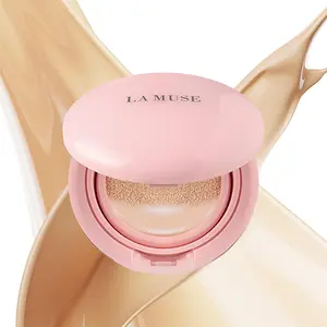 LA MUSE Glow Cushion Foundation No.20 Pure Ivory  | Matches Your Skin Tone Perfectly | 65% Hyaluronic Acid Formula Moisturizes Dry Skin | Natural Radiant Glow, Smooth Texture | Light to Medium Coverage