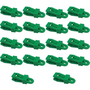 Heavy Duty Tarp Clip, 18 Pieces Lock Grip Clamps Tighten Tent Clip Fit for Awnings, Outdoor Camping, Car Cover, Green