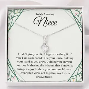Niece Necklace, To My Niece Necklace Gift, Necklace For Niece, Birthday Necklace For Niece, Gift From Aunt Custom Necklace 57, Beautiful Necklace Gift for Niece Message Card Box, Perfect for Birthday, Christmas, Graduation