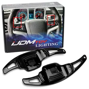 iJDMTOY Gloss Black Finish Larger Paddle Shifter Extensions For Chevrolet 2012-15 Camaro, 2016-19 Cadillac CT6 XT5, Buick Regal Lacrosse, etc