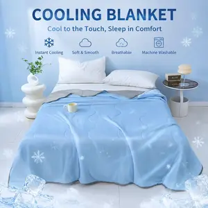 Cooling summer quilt/air conditioner quilt — lightweight, breathable, soft; thin for summer; available in single and double sizes; machine washable;