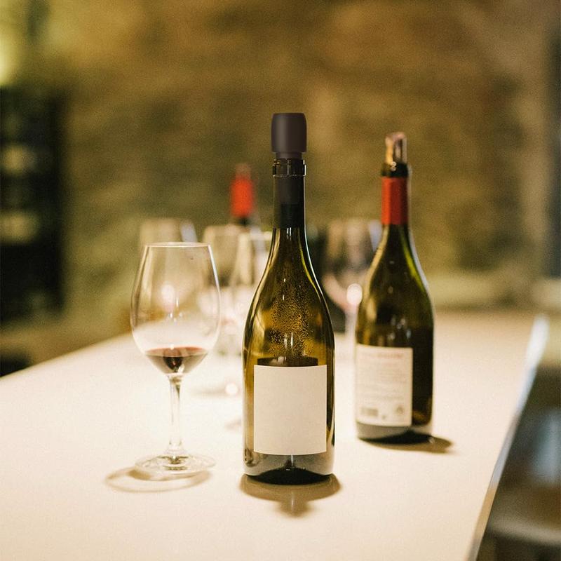 Silicone Wine Stoppers 8 PCS - Reusable Sparkling Wine Bottle Stopper for Home Use, Silicone Material, Suitable for Wine and Champagne Prosecco Utensils