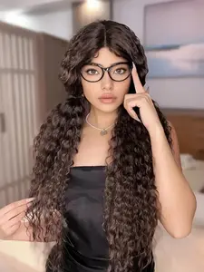 Rebecca 30-Inch Brown Wavy Lace Front Wig – Natural 13x4 Lace, Glamorous Curly Hair for Daily & Parties. Effortlessly Elegant, Instantly Stylish!