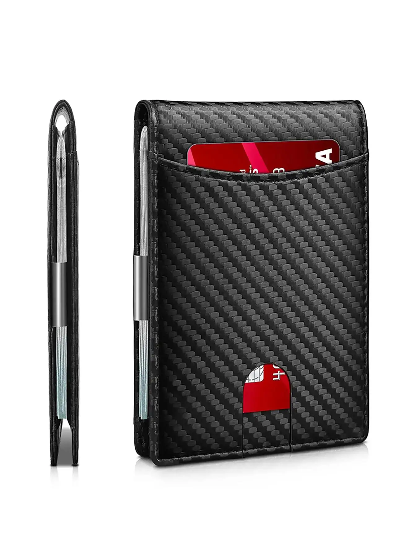 Minimalist Textured Wallets for Men, Casual Plain Pu Leather Card Holder Bag As Men's Hamper, Summer 2025 New Stylish Rfid Blocking Credit Card Holde