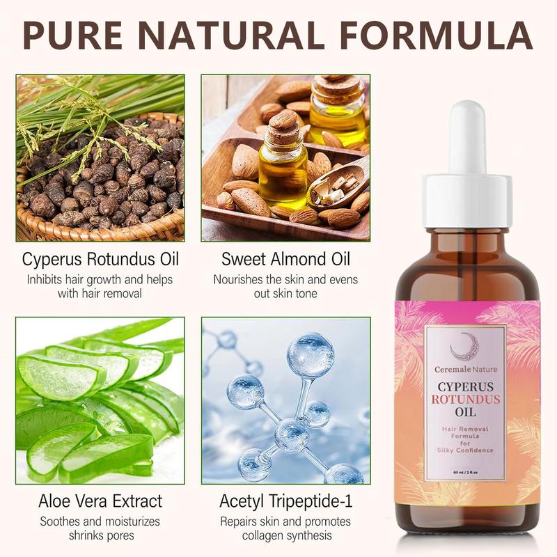 Caramela Beauty Cyperus Rotundus Oil forNatural Permanent Hair Reduction,mild and non-irritating Body Care Wax,Moisturizing & Soothing for Bikini Area gentle