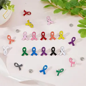 Vibrant Cancer Awareness Ribbon Enamel Pins – Support and Advocate for Every Cause