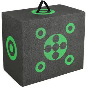 VEVOR Archery Target Block, 16x18 All-Side Bow Target Block, Outdoor Portable Archery Target with Carry Handle, Easy Arrow Removal, Great Visibility, Lightweight, Easy to Transport, BlackVEVOR Super Brand Day