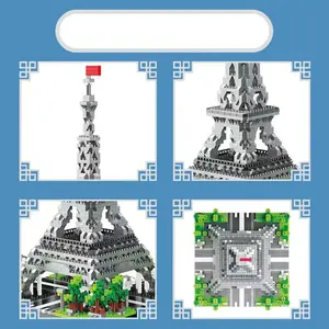 2618 pieces of the Eiffel Tower building kit, DIY model, ABS plastic building blocks, creative assembly toy, ideal choice for festivals and birthdays