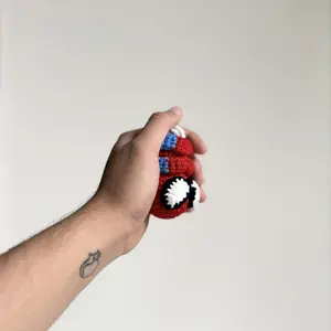 Cute Crochet Rearview Mirror Hanger – Handmade Yarn Plush Ornament Cute Crochet Rearview Mirror Hanger – Handmade Yarn Plush Ornament