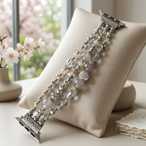 1Pc Handmade Beaded Strap Compatible with Apple Watch 38-49mm, Fits Ultra 3/2/1 Se Series 11-1, Comfortable Daily Wear, Replacement Band Only, Smart Watch Accessories