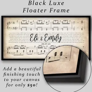 Exclusive Luxury Black Floater Frame Canvas Upgrade (Any Size Canvas)