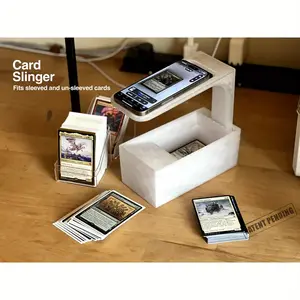 2025 New Card Slinger 3.0 - For MTG / ManaBox - Easily scan large decks - Works with both sleeved and unsleeved decks Card Scanner Holder Card Slinger with Phone Holder and Scanning Pad Trading Card Scanner Compatible with Card Sleeves for Quick Scan