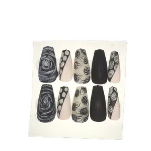 Black Roses Gothic Inspired Press On Nails - Assorted Designs with Unique Patterns and Shades
