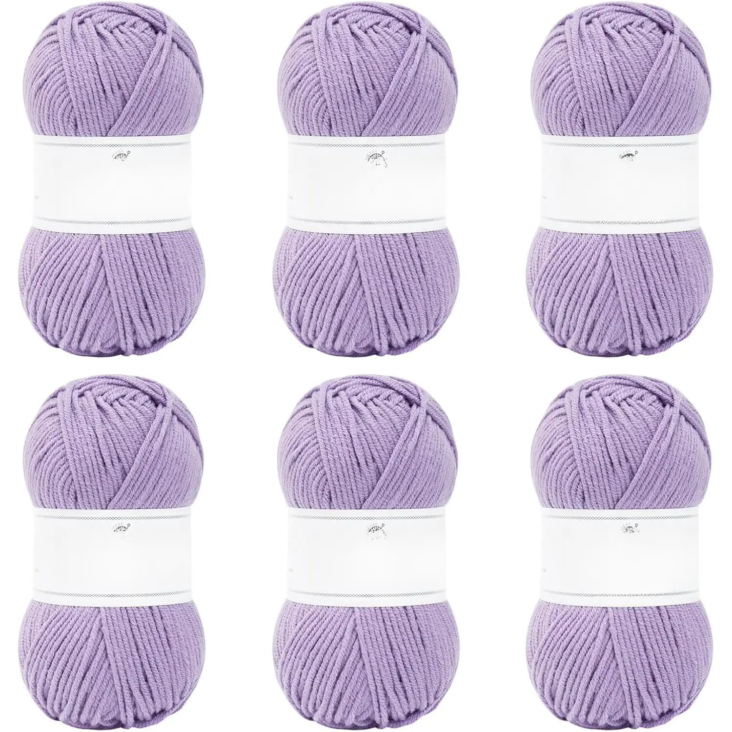 300g Soft Assorted Colors Yarn -  Weight, , 4 Ply, Bonbons Yarn for Crochet & Knit, DIY Project Starter Kit for  or Adults(Total 870yds) - Light Purple