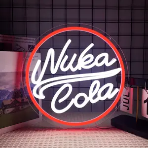 Fallout Nuka Cola Neon Signs for Wall Decor,Dimmable Gamer Neon Sign,Usb Powered Gaming LED Neon Light for Gamer Room Bedroom Man Cave Birthday Gifts for Boys Kids(11.8 * 11.8in)