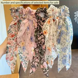 3/4/5pcs Floral Headband, Floral Scarf Headband, Hair Styling Fix, Korean Version Ins Colon Headband Headband, Letter Printed High Elasticity Hair Tie, Rubber Band Headband Hair Accessory