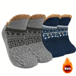 1 Pair of Lamb Wool Plaid Winter Slippers for Men and Women, Soft, Warm, Non-Slip, Indoor/Outdoor Home Shoes