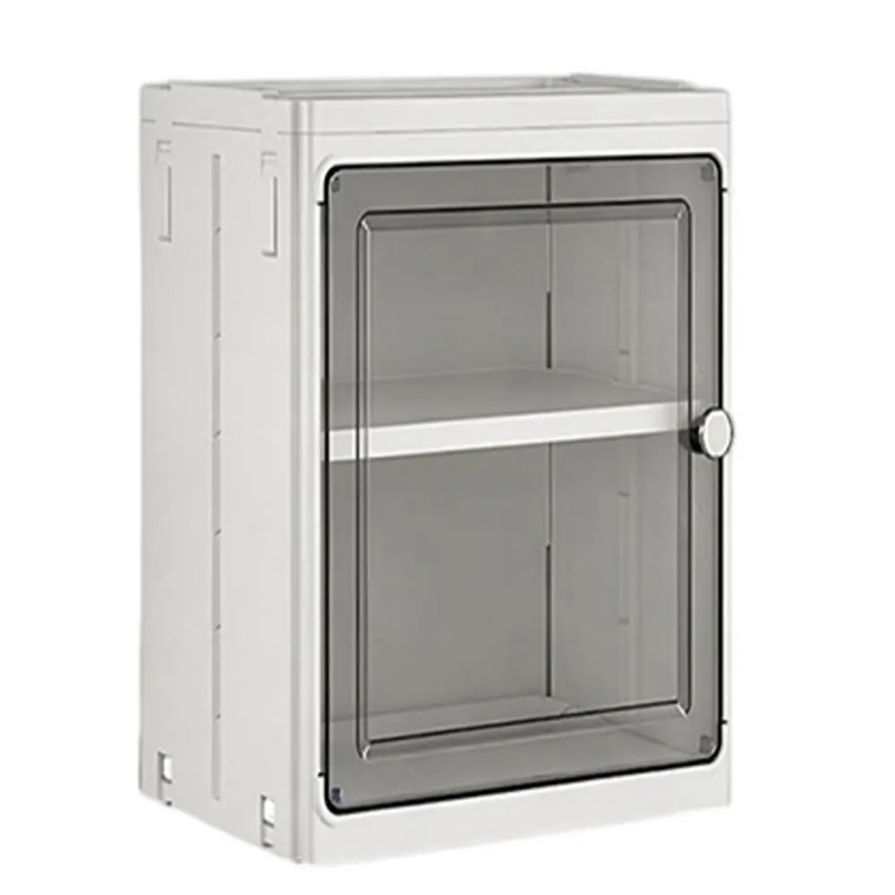 Slim Body Collapsible Multifunctional Mobile Storage Cabinet - Magnetic Door, Bottom Swivel Wheels, Multi-Compartment Storage Boxes, Tool-Free Installation, Multilayer Dustproof, Foldable Home Organizer for Bedroom, Bathroom(White/1-Tier）