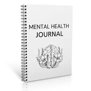 Mental Health Journal, Daily Mood Check-ins & Soothing Prompts Notebook, Easy Self-care Companion for Anxious Moments
