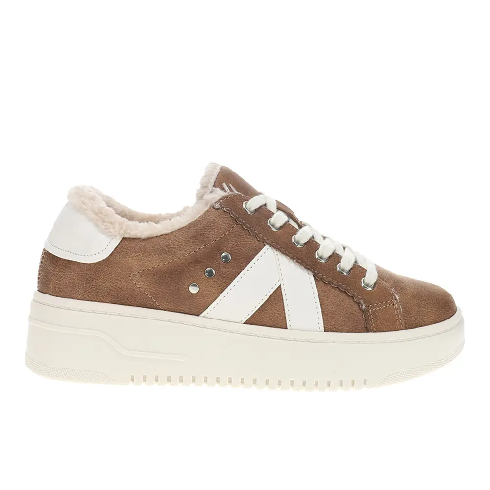 Corkys Womens Tailgate Platform Lace Up Sneakers Shoes Casual - Brown
