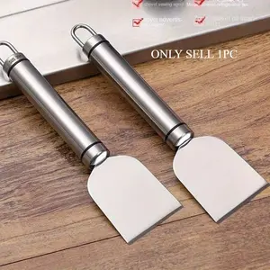 1pc Multi-purpose cleaning spatula household refrigerator tile spatula floor seam glass glue spatula kitchen grease spatula cleaning tool spatula Kitchen Cooking Accessories Kitchenware Stainless Steel