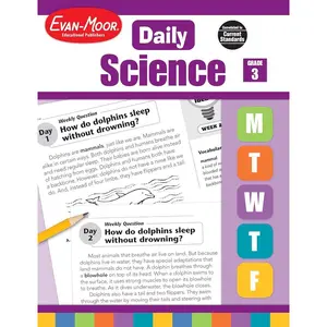 Evan-Moor Daily Science, Grade 3 Homeschooling and Classroom Resource Workbook, Printable Worksheets, Teaching Edition, Earth, Life, and Physical Science, Vocabulary, Test Prep, Hands-On Projects Paperback – Teacher's Edition, January 1, 2009
