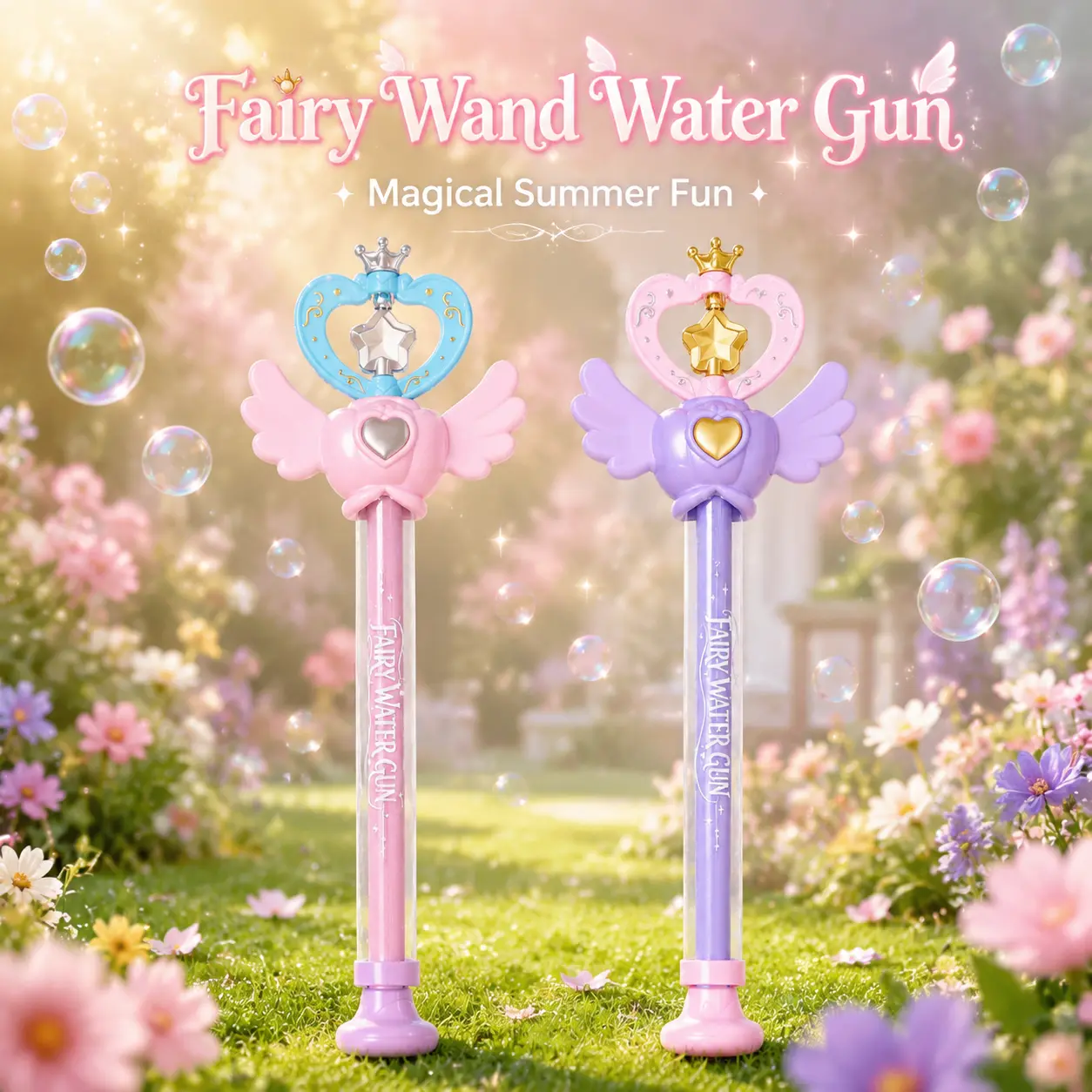 Water Soaker | Pull-Out Beach Fight Game,Fairy Wand Design Water Spraying Bath Toy,for Boy Girl Summer Outdoor Backyard Garden Team Activity Birthday Park