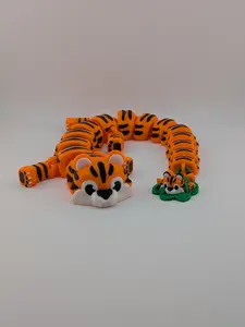 17" Mega Flexi Tiger Dragon | Articulated 3D Printed Jungle Beast & Cub