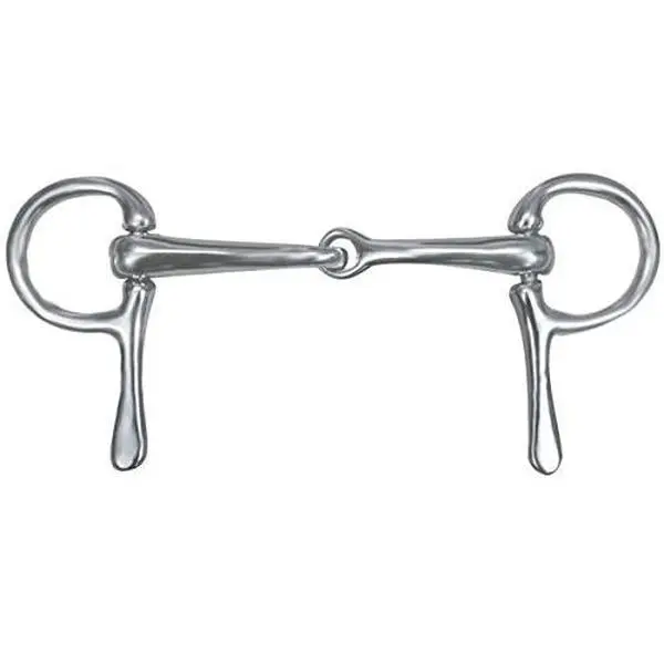 Chrome Plated Half Cheek Snaffle Driving Bit 4" Snaffle