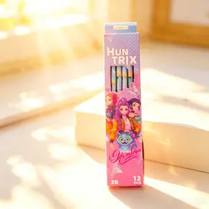 Anime Witch Girl Group Merchandise Pencil, High Aesthetic Cartoon Print 2b Pencil, Exam Bubble Sheet Specialized Pen, Student Favorite, Stationery Writing Tools