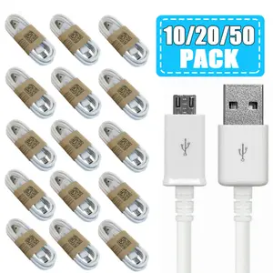 10 PACK Micro USB Cable Charger Cord Bulk For Android Samsung Moto HTC LG