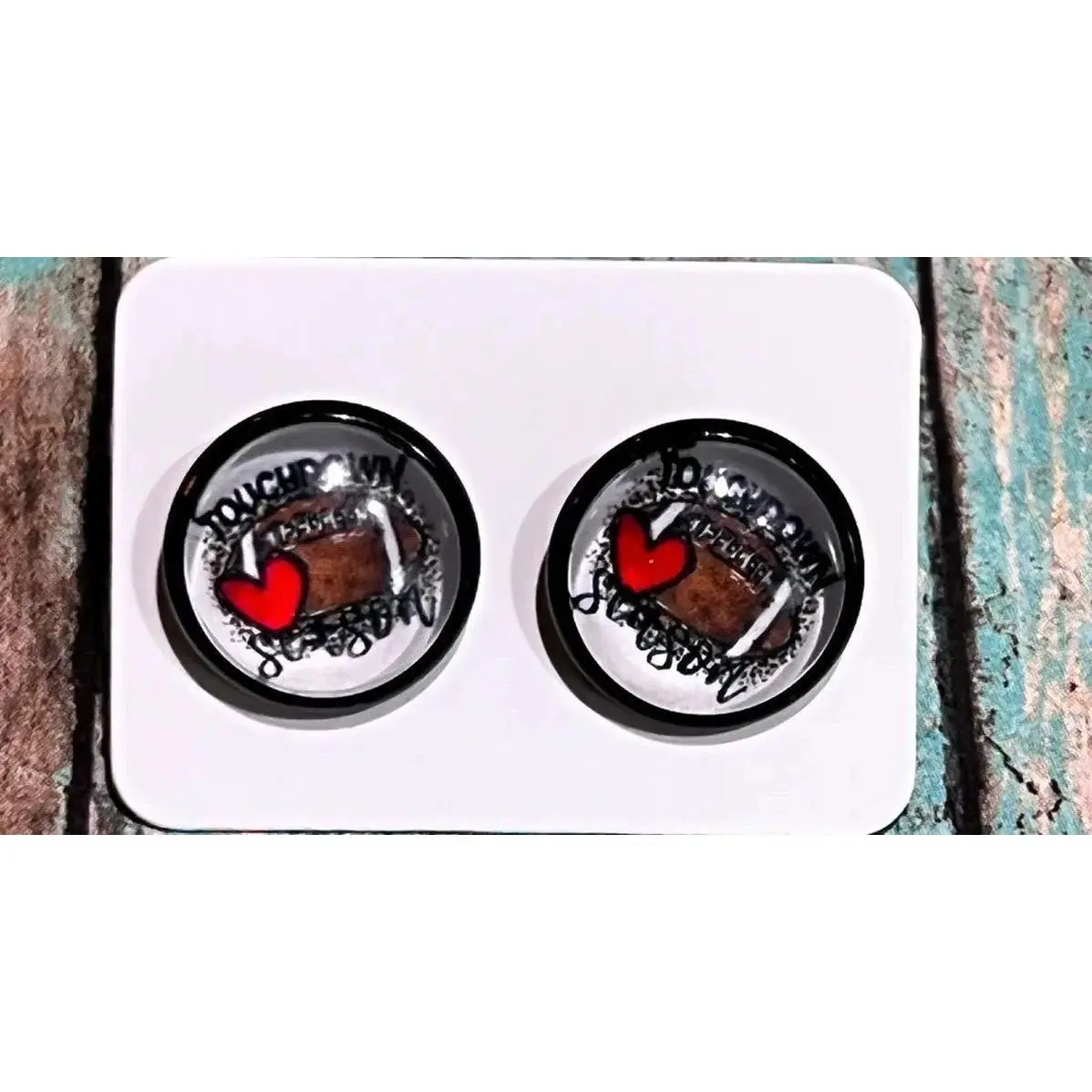 Sports Stud Earrings – Football, Baseball & Basketball Styles