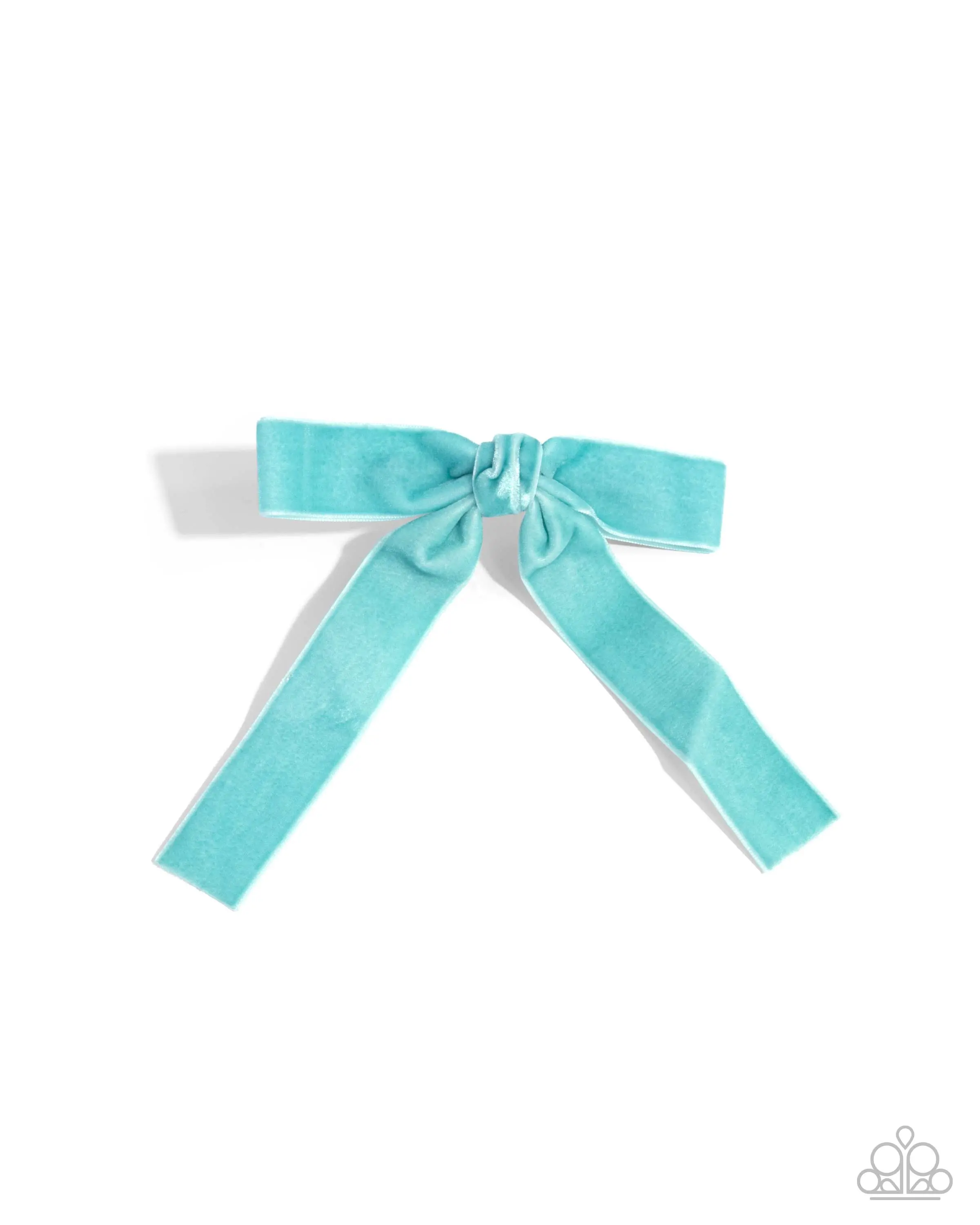 Sophisticated Strategy - Blue Velvet Bow Hair Clip - Paparazzi