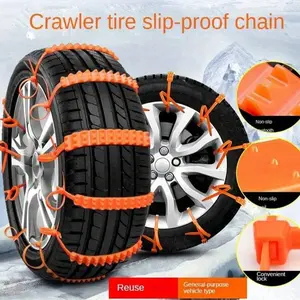 10 Piece Car Tire Chains Winter Anti-Slip Tire Tie Down Straps Outdoor Snow Tire Anti-Skid Chain Emergency Accessories Car Parts