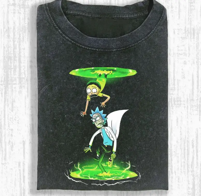 Rick And Morty T-Shirt, Vintage Shirt, Y2k Vintage tee, gift for her, him, Womenswear Top