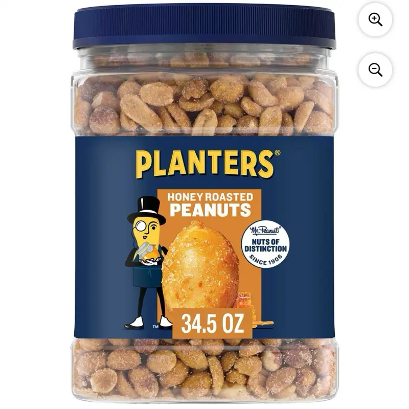 Planters Honey-Roasted Peanuts, 34.5 oz