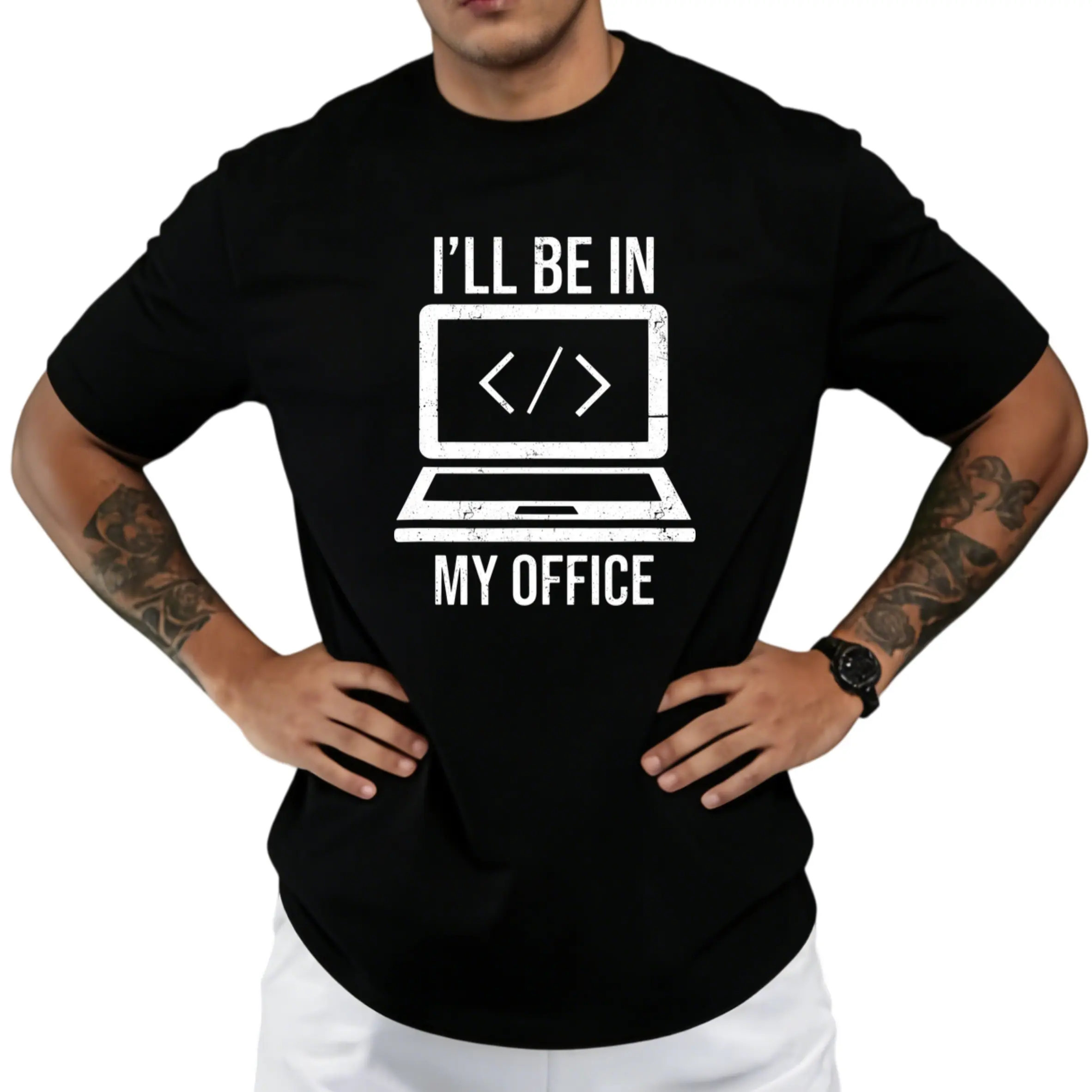 I'll Be In My Office, Funny Web Programmer Developer Gift T-Shirt, Comfortable Outdoor, Casual Top Casual Summer Wear | Crew Neck Tshirt |   Smooth Texture Tee Graphic tee