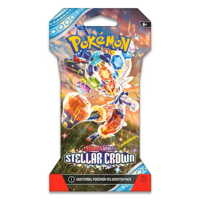 1 Sealed Stellar Crown Sleeved Booster Pack Containing English Pokemon Cards