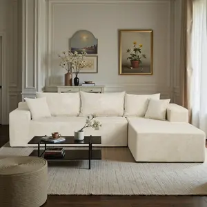 Cloud Sectional Couch with L-Shape Chaise,Modern Modular Sofa with Deep Seat, Upholstered Couches for Living Room Bedroom,No Assembly Required
