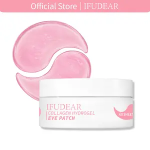 [IFUDEAR Official] Collagen Hydrogel Eye Patches 60Ct | Depuff Puffy Eyes & Dark Circles in 10 Mins | Anti Aging Firming for Fine Lines, Wrinkles | Brightening Under Eye Patches with Collagen, Caffeine, Niacinamide & Glycerin | Korean Skincare Gift