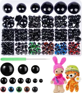 816 count Safety Eyes for Crochet 6-30mm Plastic Colorful Safety Eyes for Amigurumi with Washers Black Stuffed  Eyes for Craft Teddy Bear