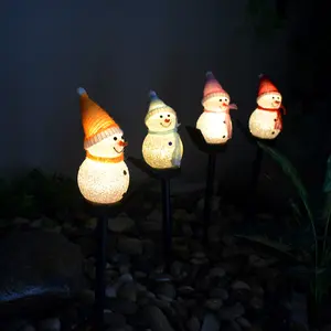 Christmas EVA Rice Grain LED Snowman Ornaments for Garden Courtyard Landscape Decor Festive Garland with Colorful Hats and Scarves Giant Halloween Inflatable Grim Reaper home depot halloween tacky Christmas decorations Halloween Mini Gnomes Ornaments
