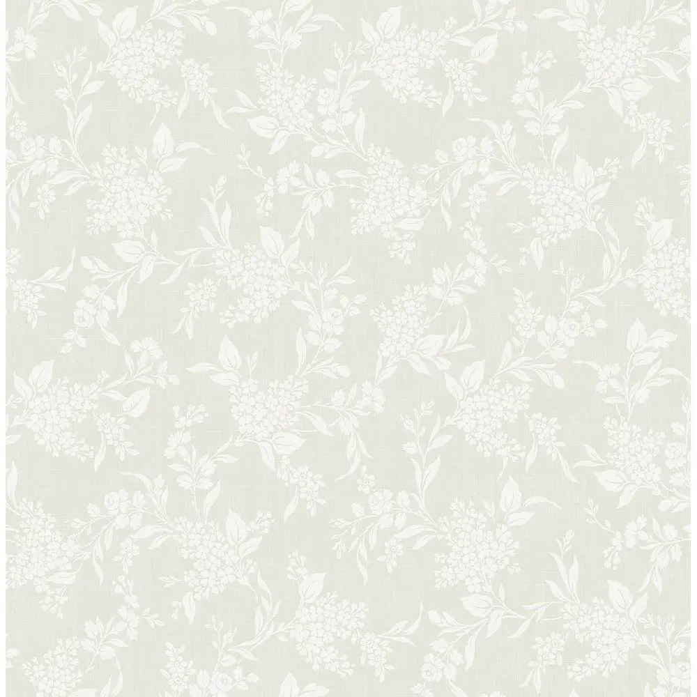 NextWall Neutral Tonal Floral Peel and Stick Wallpaper