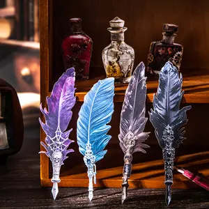 6 Pen and Ink Collector Series Beautiful Day Vintage Items Hard Card Feather Decoration DIY Journal Sticker Pack